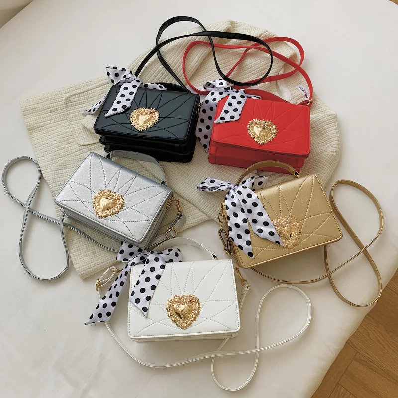 

RTS wholesale cute heart valentine's day women hand bags fashion PU leather shoulder purse bags