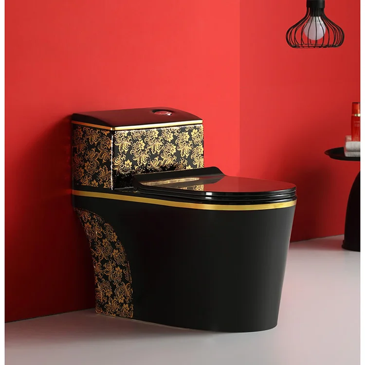 Factory direct supply bulgaria Top Quality Ceramic toilet Washdown Gold colored Bowl WC One Piece Toilets