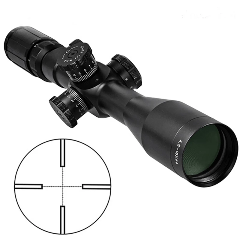 

HD FFP 4.5-18x44 snipe scope Mil-dot reticle Side Parallax Adjustment self-locking System Wide Angle Eyepiece