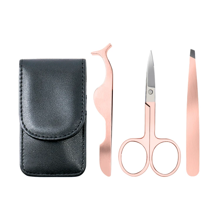 

Professional Custom Logo Stainless Steel Beauty Tools Eyebrow Eyelash Extension Applicator Tweezers and Scissor Set, White, black, pink, grey or custom