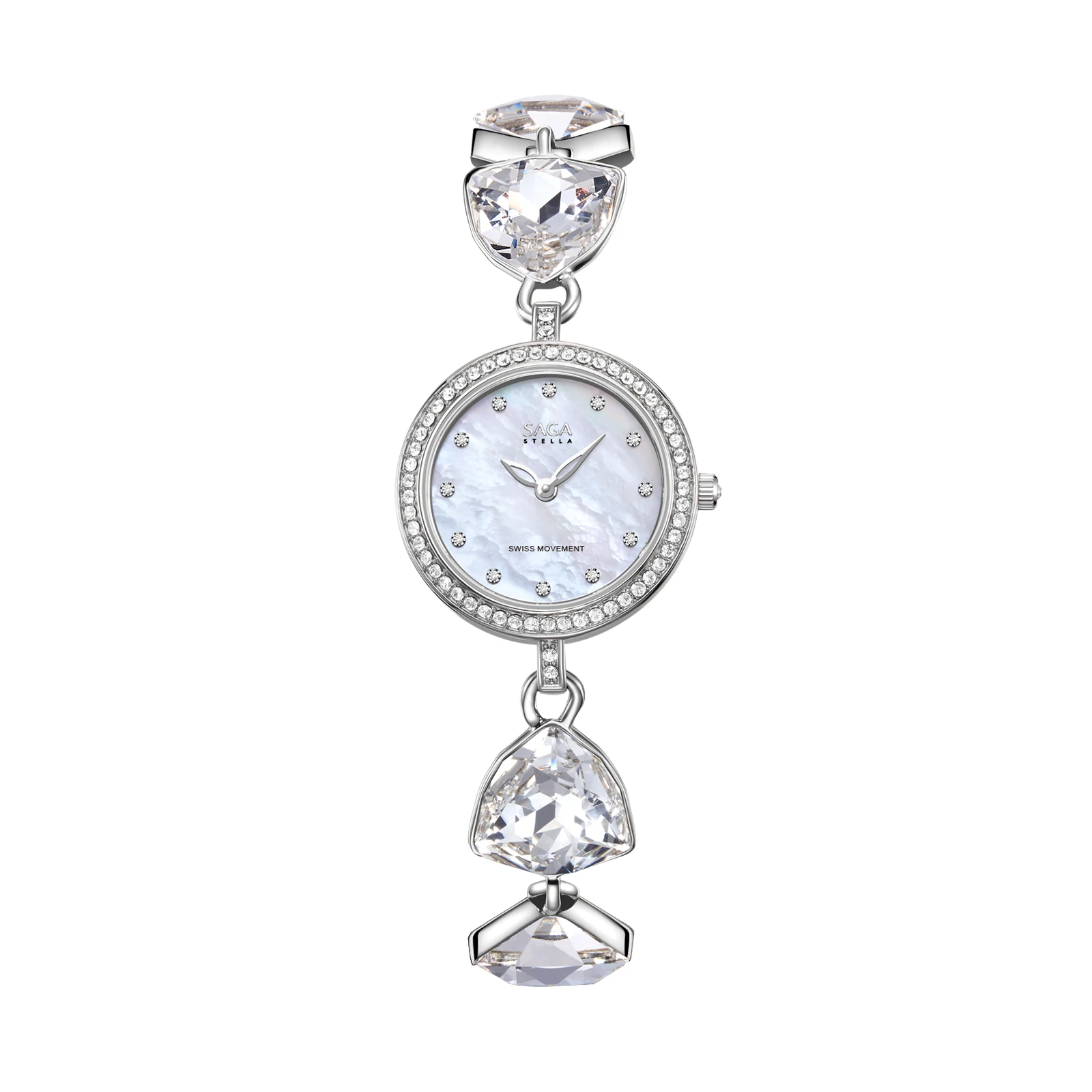 

SAGA 53442 Watches Women Wrist Luxury , 3ATM 316L Stainless Steel Case Branded Bracelet Watch