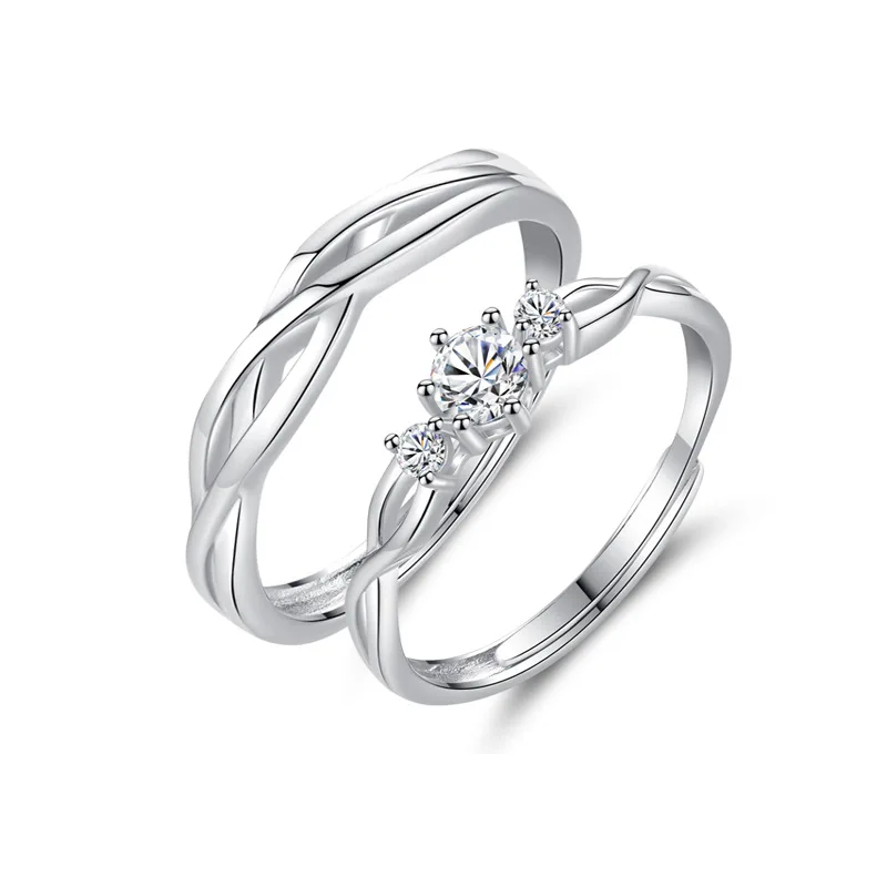 

New Lovers LOVE Wedding Ring Adjustable Opening Men Women A Pair Rings Couple Rings