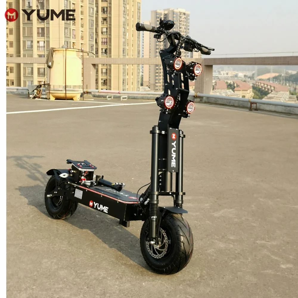 

YUME X7 13inch 60v or 72v 6000W big wheel electric scooter for adult with long distance riding, Black