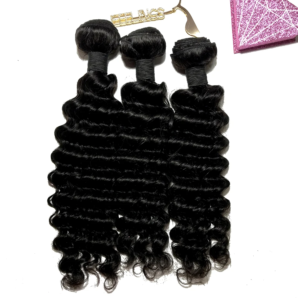 

Deep Wave Wholesale Indian Hair Bundles 100%human Raw Hair No Tangle No Shedding