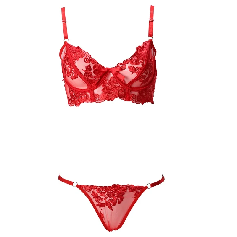 Women Red Lingerie Underwire Sexy Red Underwear Women Sexy Lingerie ...