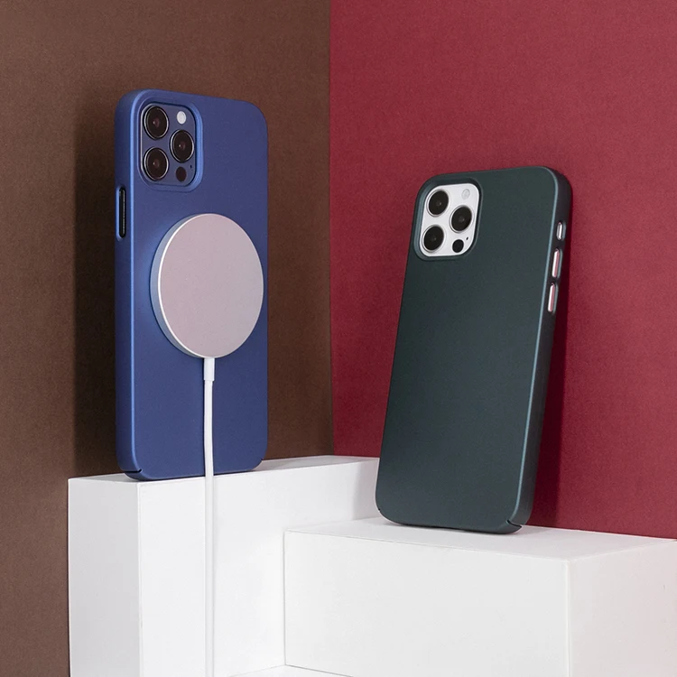 

New arrival Ultra thin magnetic phone case PC material with microfiber super slim fit for magsafe for iPhone 13 magnetic case, 5 colors