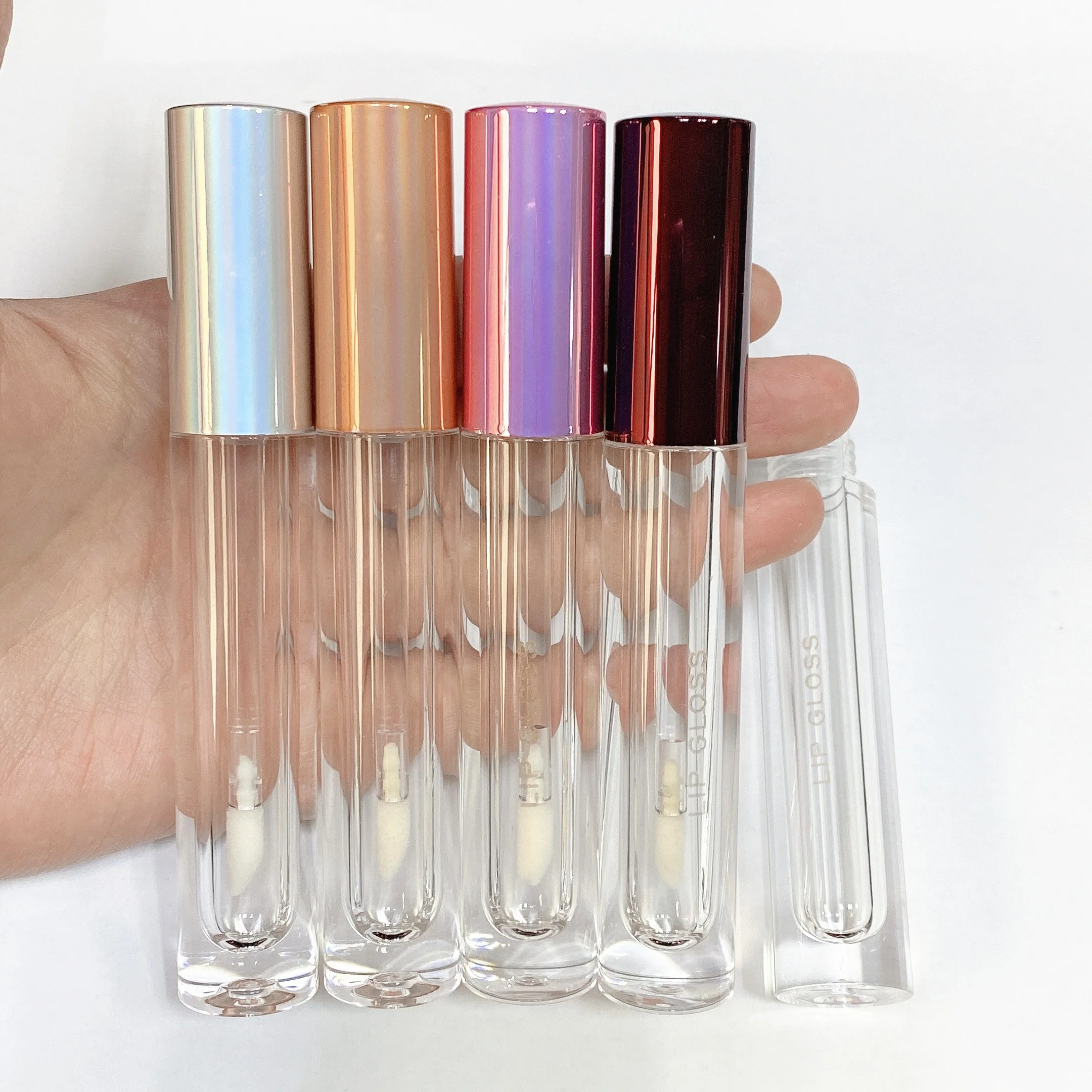 

4ml Pink Acrylic Lip Gloss Container Lipgloss Tube