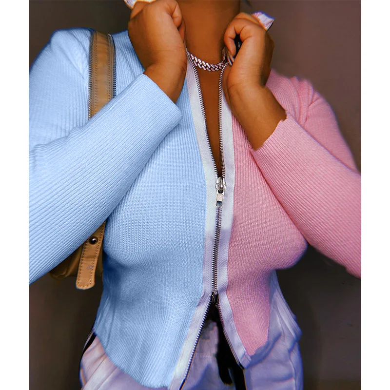 

FS3186A 2020 winter women long sleeve zipper tops