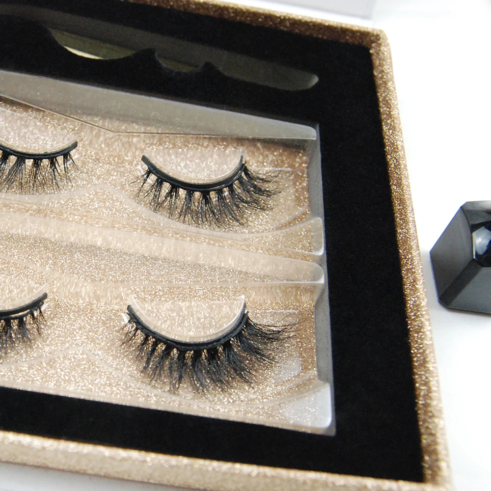 

2 Pairs Magnetic Eyelashes Set Free Sample Eyelashes Waterproof Magnetic Eyeliner