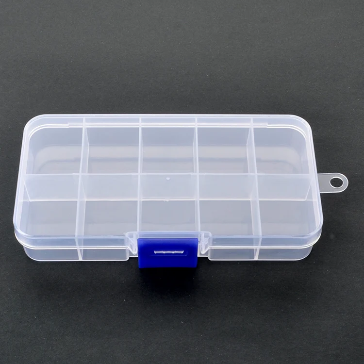 

10 Grids Clear Plastic Organizer Container Storage Box with Fixed Dividers
