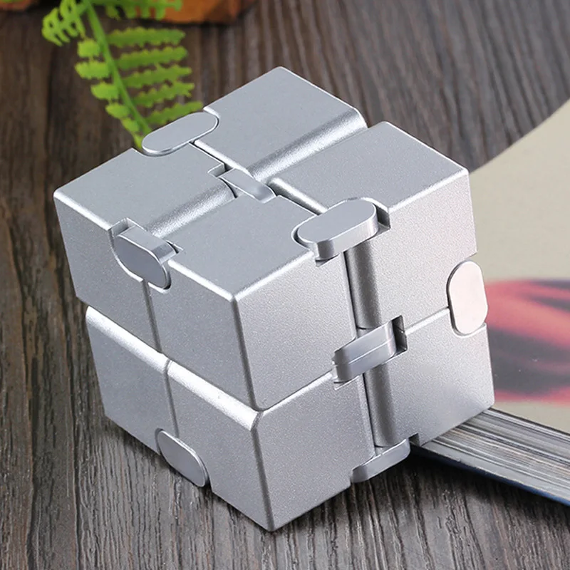 silver fidget cube