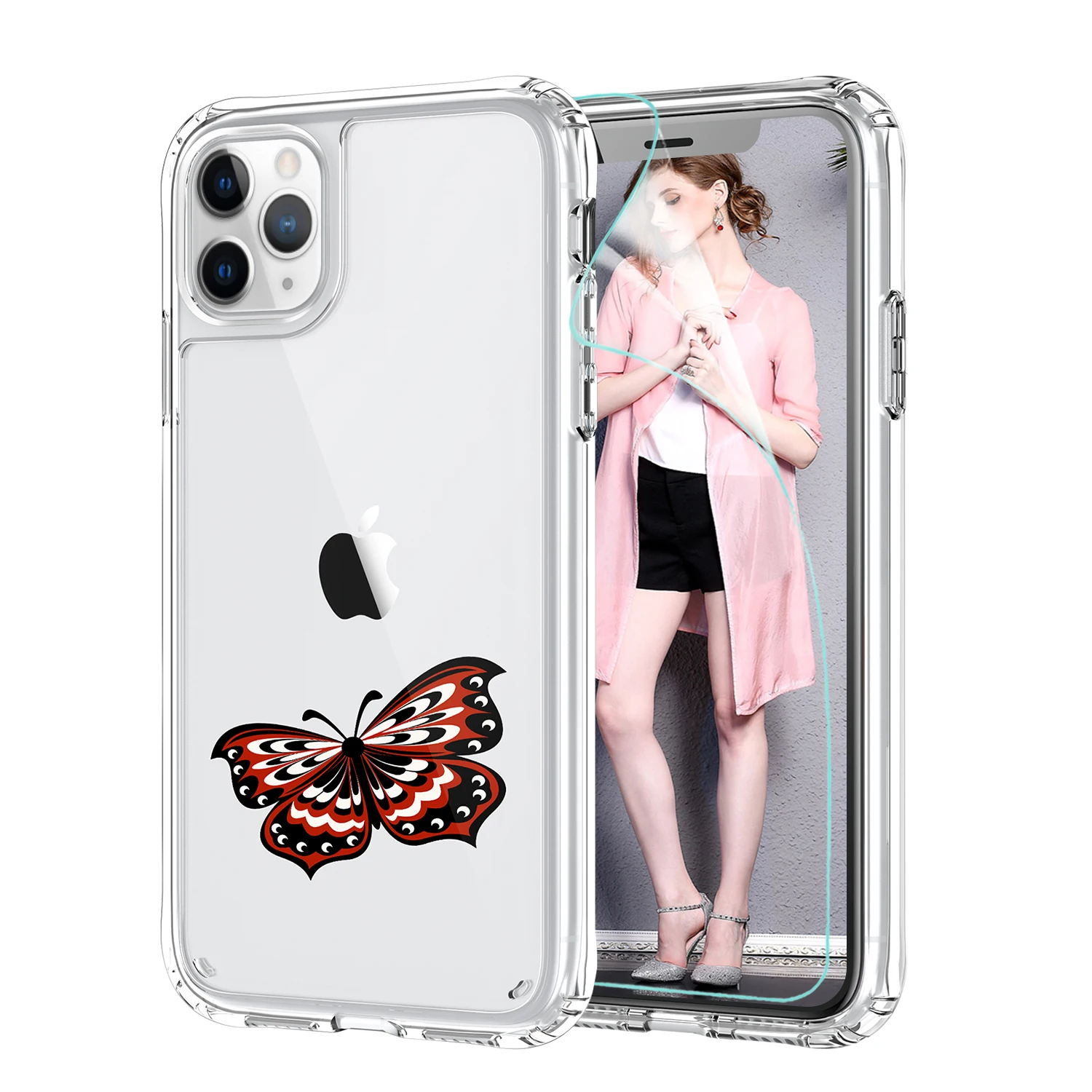 

Customized design UV printing transparent shockproof TPU phone case For iphone 11 PRO, Clear