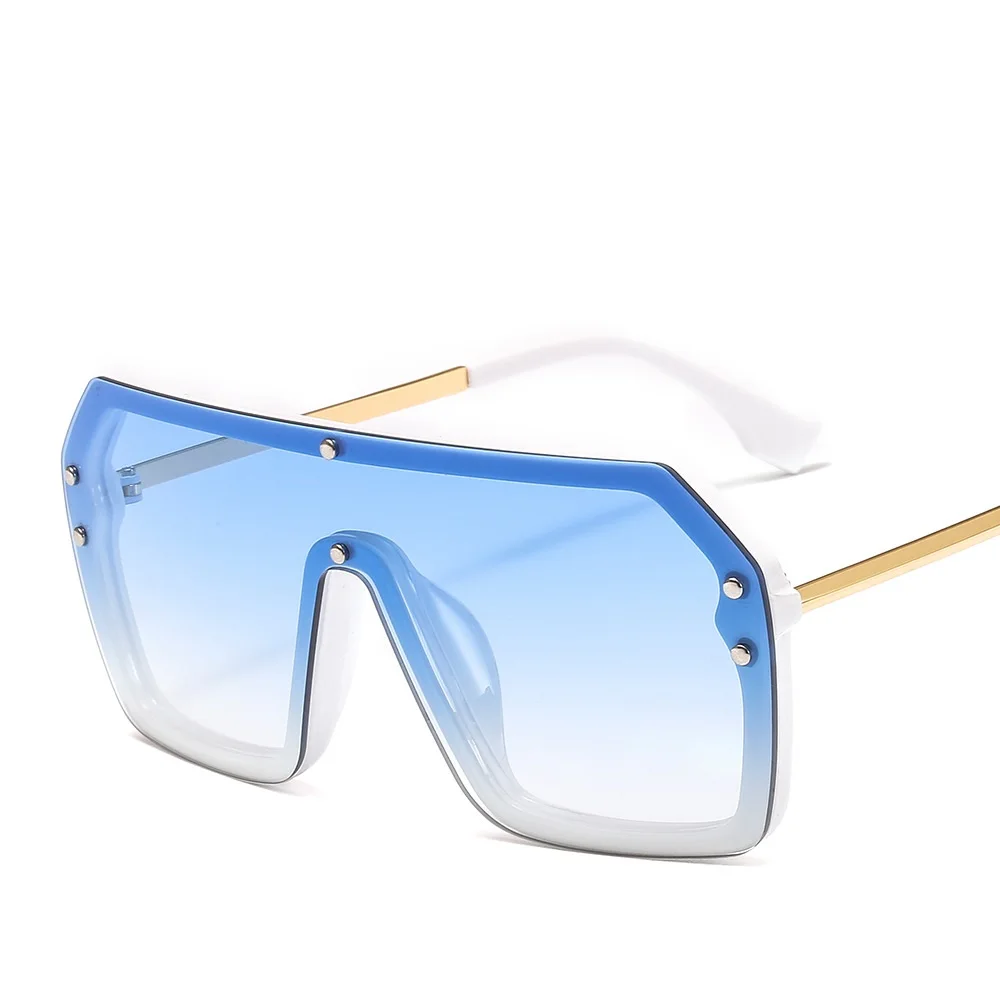

New Trendy F Letter One-piece Lens Men Women Fashion Personality Sunglasses