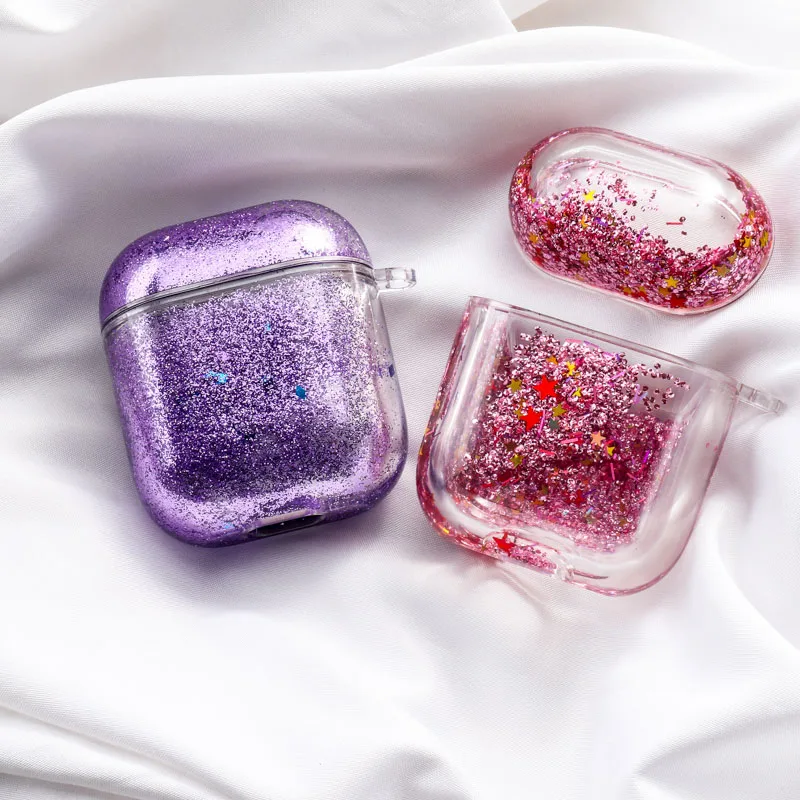 

Dynamic Liquid Case For AirPods Cases Glitter Liquid Cover For AirPod 2 Covers Protector For Air Pods Pro Bumper Hard Coque Etui
