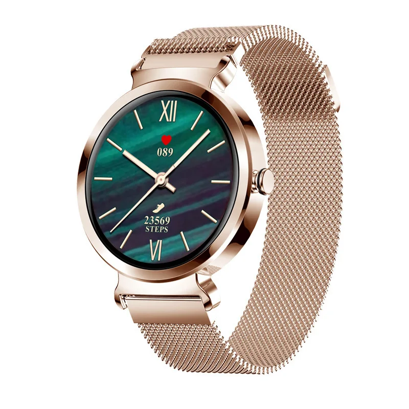 

Stainless Leather New Arrival SD-1 Blood Pressure Heart Rate Smart Watch Waterproof Metal Women's Sports Fitness Smartwatch, Blue, pink, black,silver