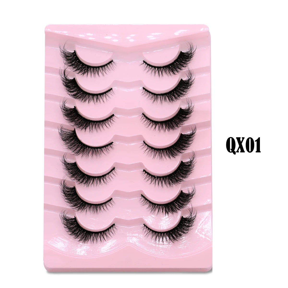 

5/7 Pairs Cat Eye Lashes Faux Mink Eyelashes Winged End Eye Elongated Eyelashes Fake Lashes Fluffy long Full Strip