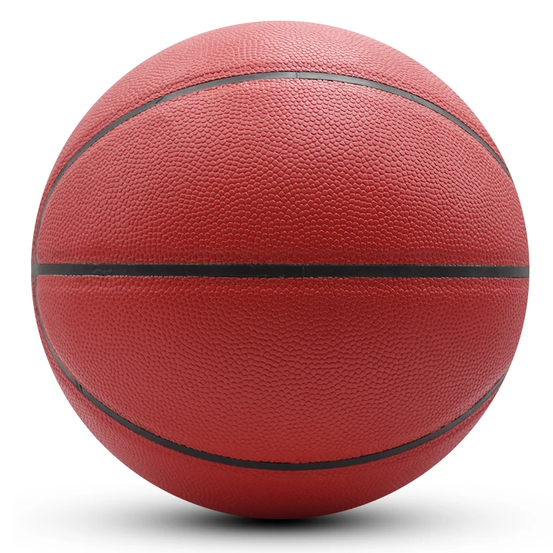 

official size 7 customized PU thermal bonding basketball, Red