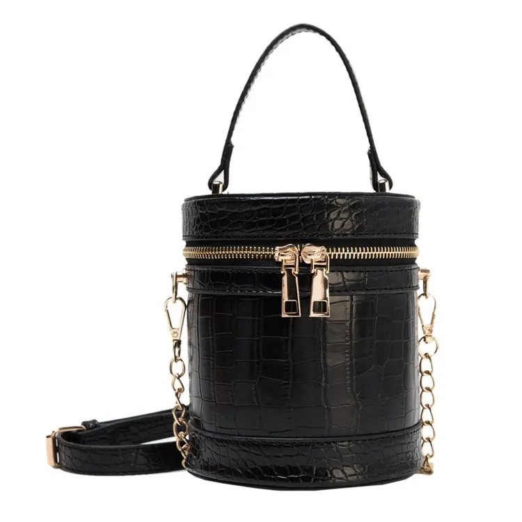 

Mini Round Bag New Arrived Small Bucket Hand Bags Women Pure Color Mini Portable Jewelry Round Crossbody Bag, As show