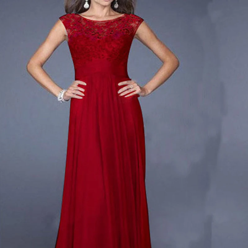 

2021 new elegant gowns evening formal sleeveless round neck elastic dress custom long dresses women summer