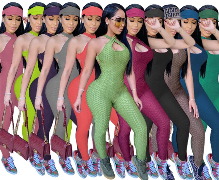 

Sport Ladies One Piece Rompers Sexy Backless Stretchy Women Yoga Bodycon Jumpsuits, Picture shown