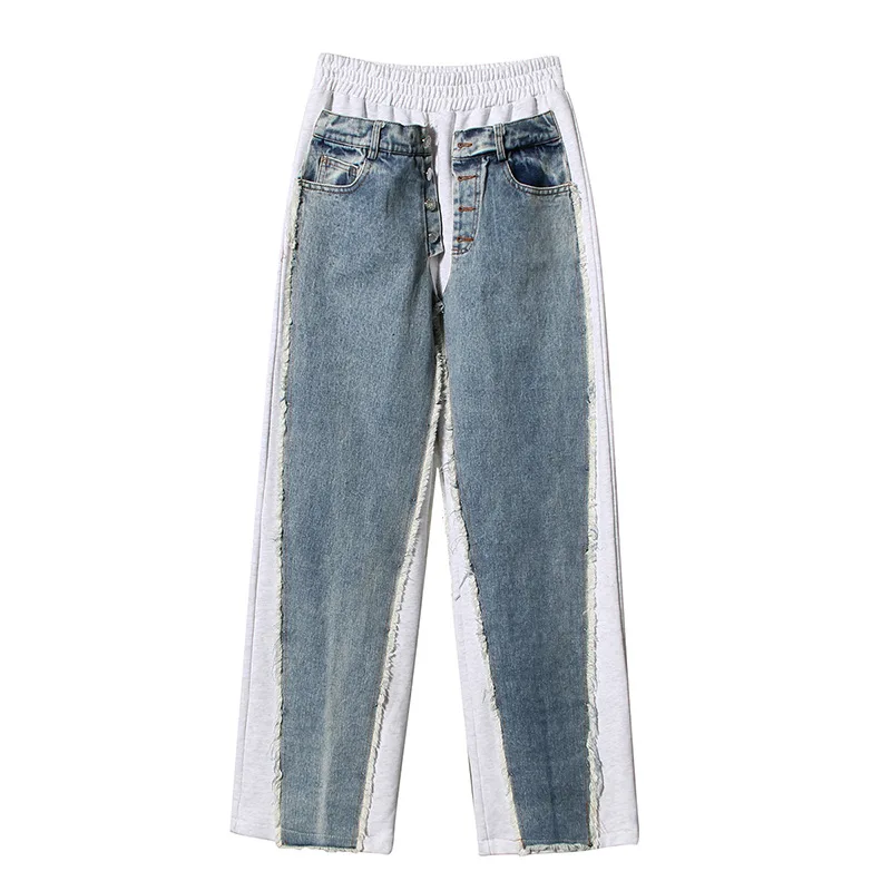 

2021 New Arrival Hot selling high quality women sexy Fashion Contrast slim ladies denim jeans