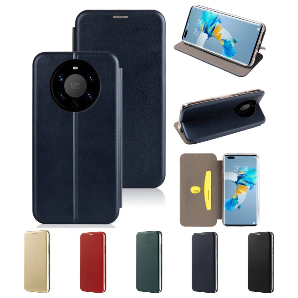 

Book style magnetic flip leather case for Huawei Honor Play 20 5T V40 X10 Max X10 P50 Pro Enjoy 20 plus Nova8 Pro P smart 2021