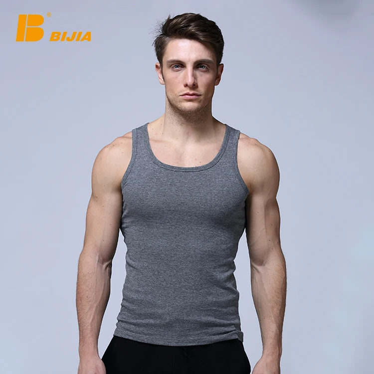 

Wholesale tank top fitted casual workout dark gray mens singlet vests singlets homme, White/black/red/golden yellow/hemp gray/yellow/deep purple/wine red