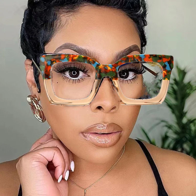 

882285 New Style Thick European And American Wholesale Unisex Trendy Square Acetate Frame Glasses