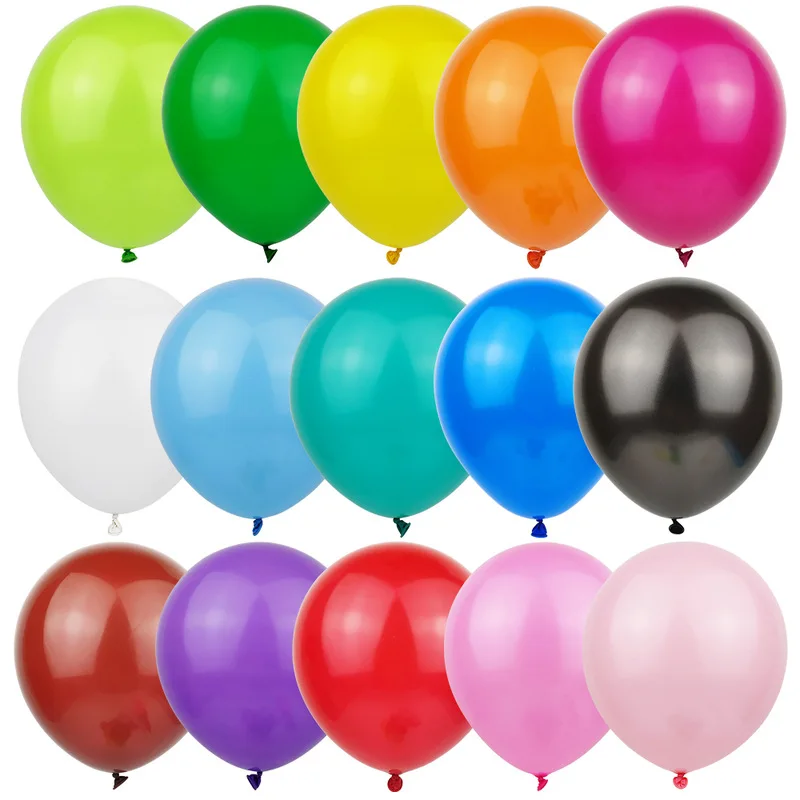 plain helium latex balloons 100x12'' with FREE RIBBON Birthday party,balloons 