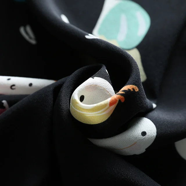 
100% Pure Natural Digital Printed Satin Silk Fabric Silk 