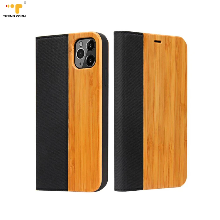 

Real Wooden Flip Cover OEM/ODM Leather Wallet Card Holder Guangzhou Mobile Phone Case For iPhone