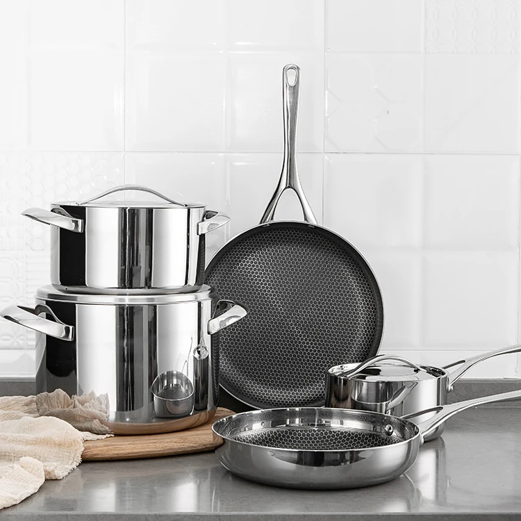 

6 pcs Triply Stainless Steel cookware set cookware non-stick cookware set