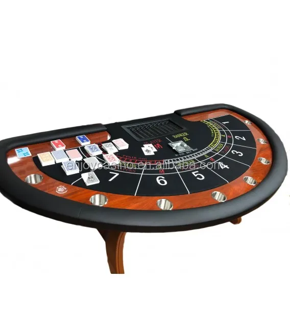 84 Inch Professional Blackjack Poker Table With Dealer Position - Buy ...