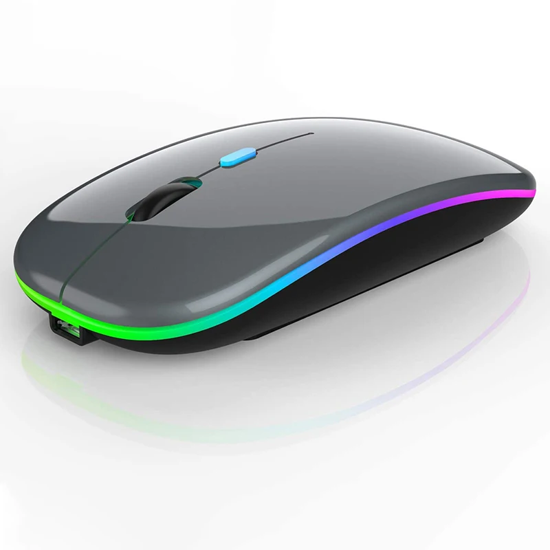 

USB Computer Mouse Wireless Gamer Gaming Mice Colorful LED Light Laptop Mouse