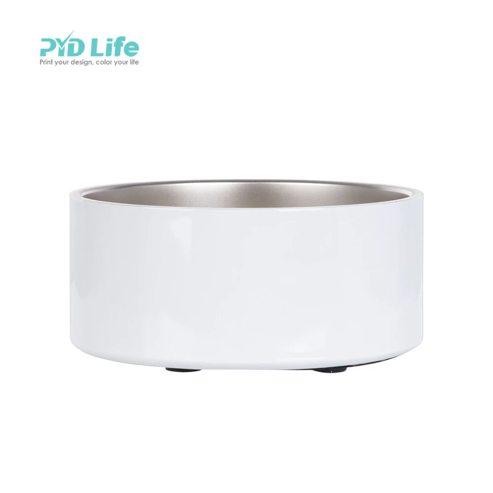 

PYD Life Whoelsale 64 oz 1900ml Sublimation Stainless Steel Blank Dog Food Bowls, White