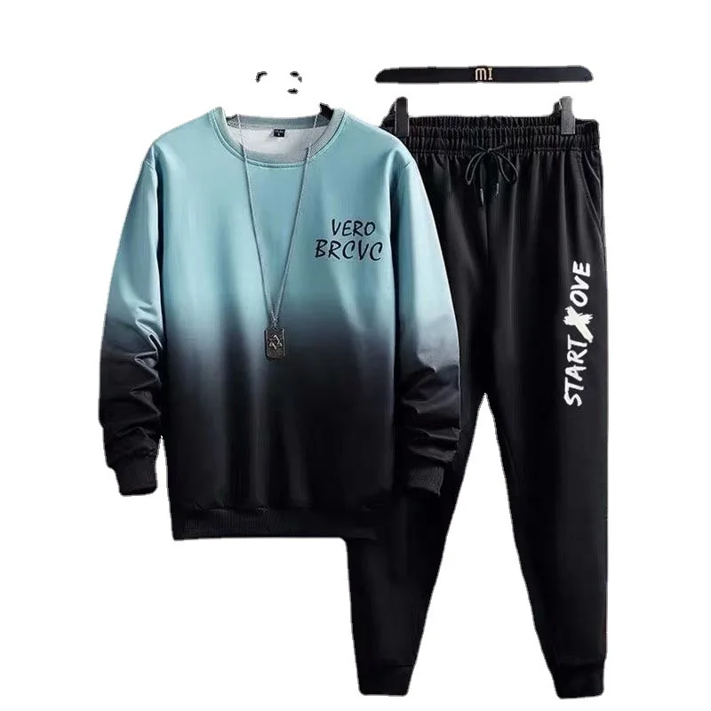

men's spring and autumn ports suit men's clothing handsome loose men's clothes set