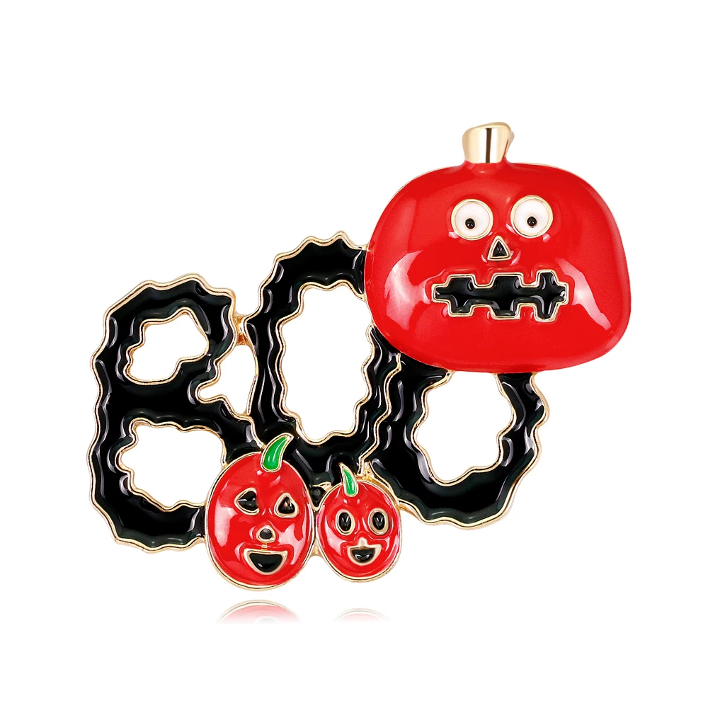 

Red Pumpkin Horror Brooch for Women Enamel Brooches Pin Jewelry Hallowmas Accessories
