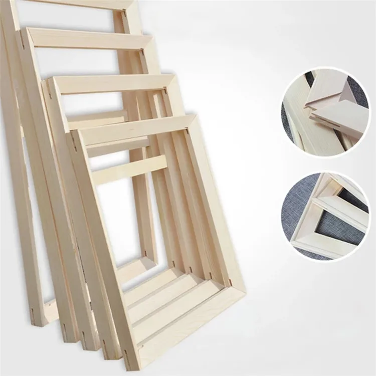 

Pine Wood Solid Wooden DIY Stretcher bar canvas frames for painting by numbers, Wood color