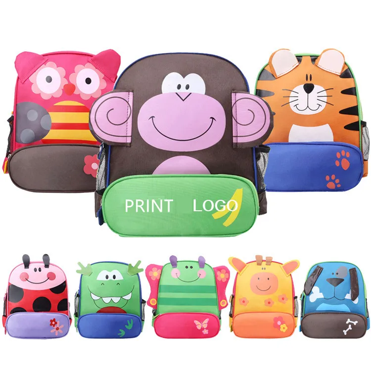 

ALL PASS DROP SHIP New Kindergarten School Bag 3-6 Years Old Cartoon 3D Cute Animal Children Backpack