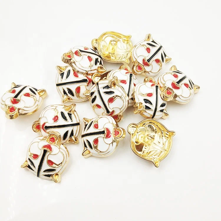 

Fancy Tiger design sewing buttons Special animal enamel buttons Coat decorative shank buttons