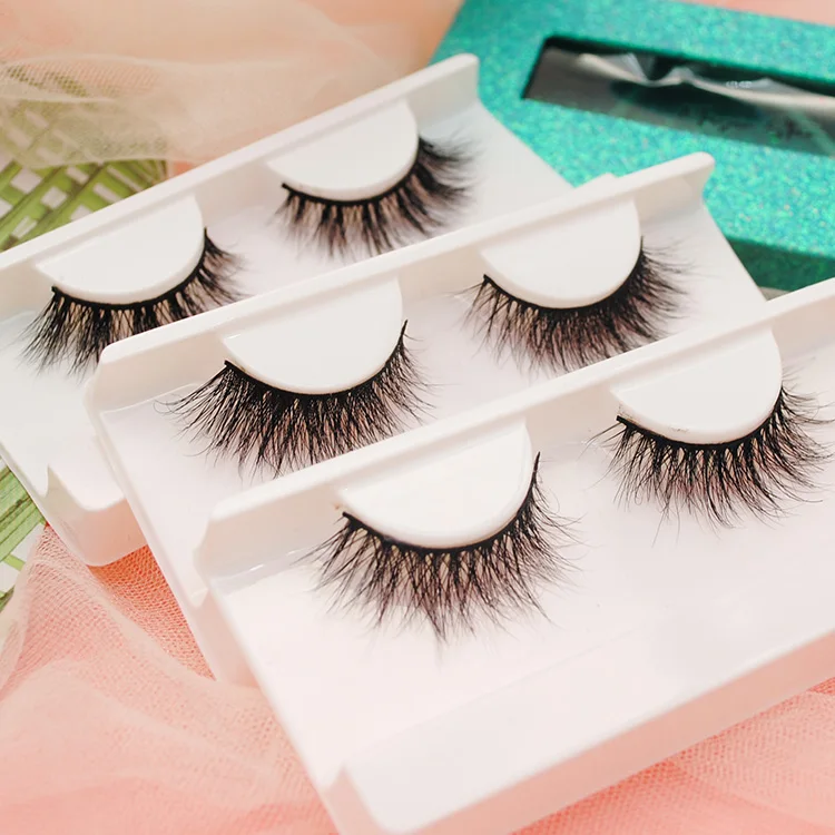 

3d Mink Eyelashes Wispy Natural Mink Lashes Pack Short Wholesales Natural False Lashes, Nature black