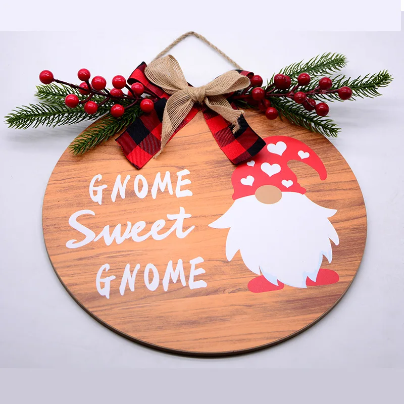 

Christmas Front Door Decor Wooden Sign Door Hanger Blank Wooden Art Round Sign