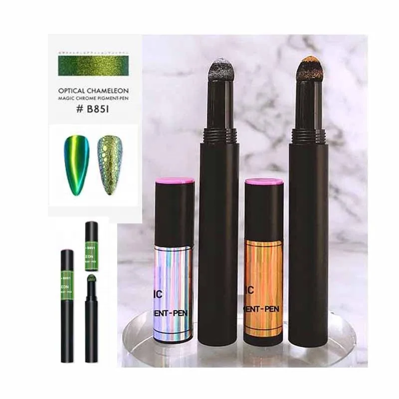 

Chameleon Paint Pigment Powder Air Cushion Powder Pen 17 Colors Glitter Chameleon Nail Powder Pen