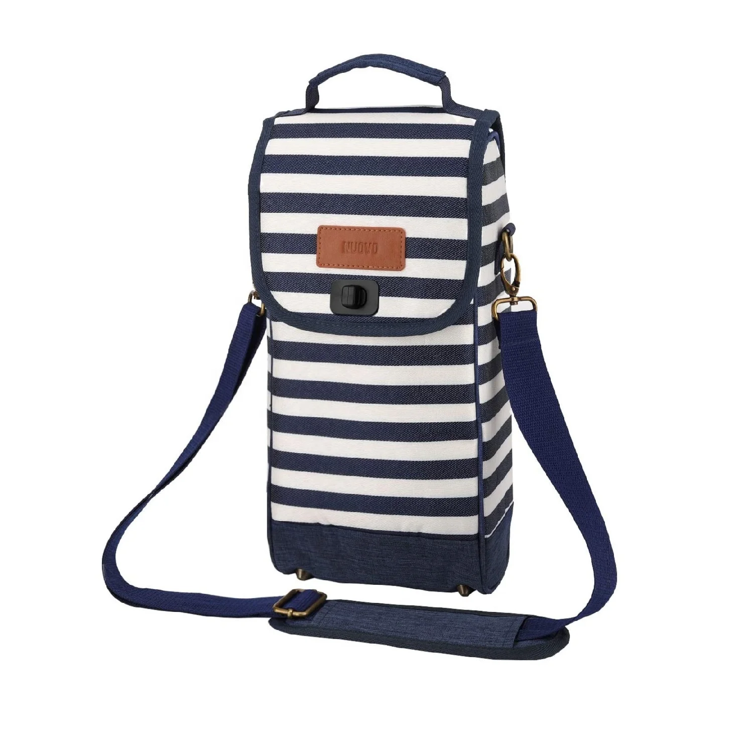 

2 Bottle Travel Padded Wine Cooler Bag Wine Tote Carrier with Adjustable Shoulder Strap