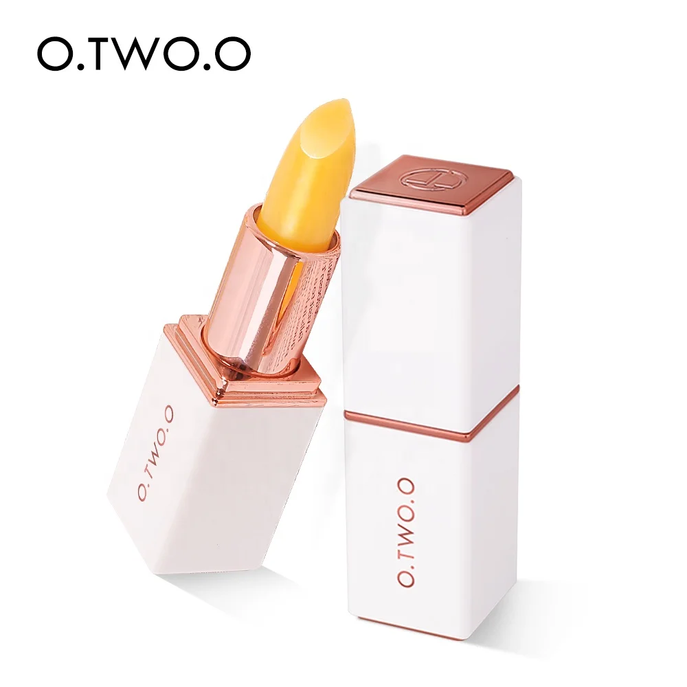 

O.TWO.O Vegan Hygienic Moisturizing Lipstick Anti Aging Makeup Lip Care Colors Ever-changing Lip Balm, Color change