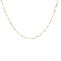 

A1239 Cheap Price Wholesale 18K Gold Necklace Chain Minimalist 925 Silver Figaro Chain Necklace 16.5 Inch Customized