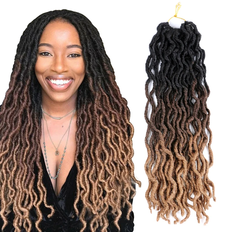 

Wholesale Organico White 30/613 Soft Loc Waves Curly Synthetic Extensions Braids Weaves Gypsy Braid Faux Locs Crochet Hair