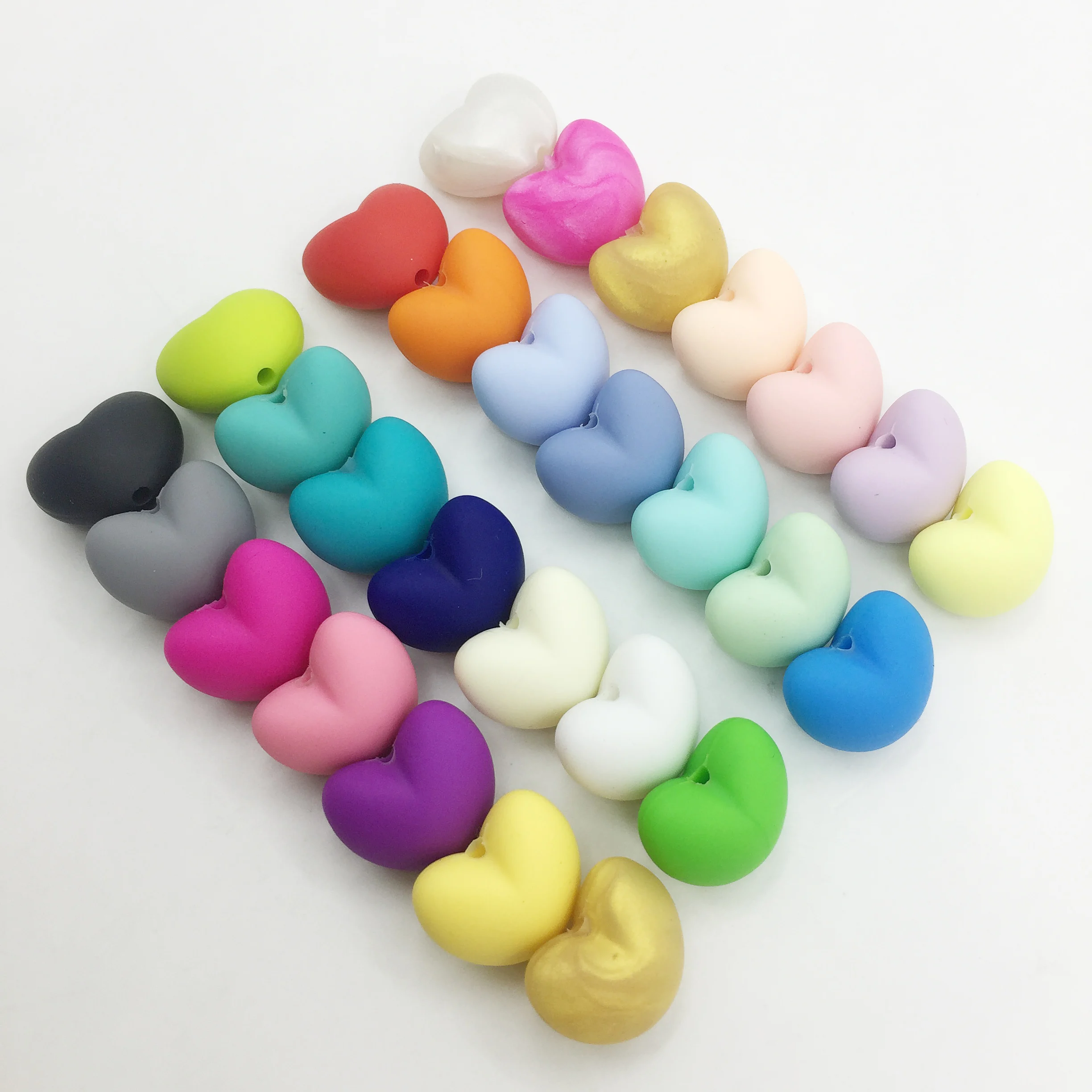 

Wholesale Chewable Bpa Free Silicone Beads For Baby, Silicone Heart Beads
