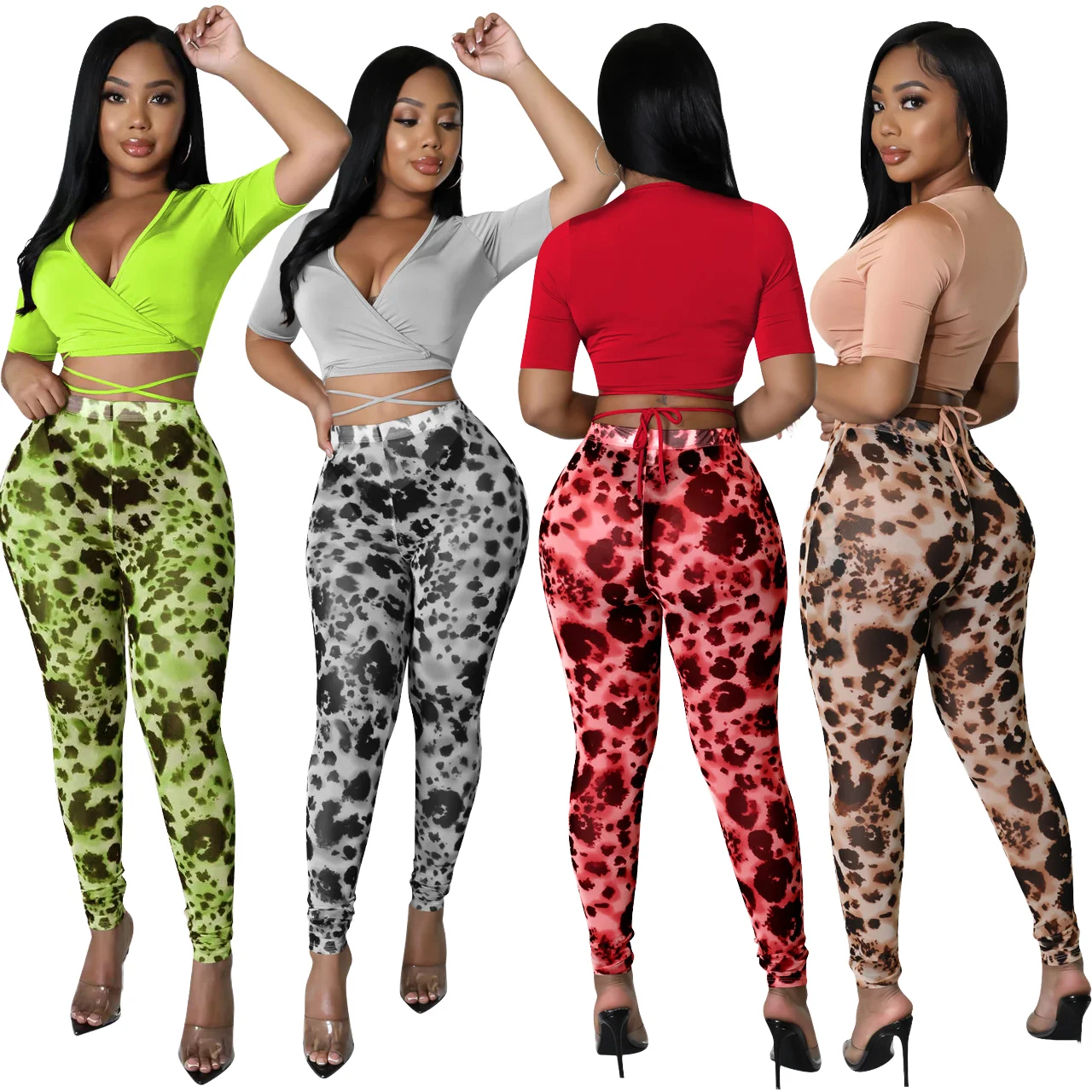 中腰Full Length Spandex Nylon Yoga Set