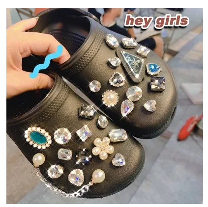 

Fashion 30 pics sale accessories shoe clog charms designer luxury metal diamond bling charms